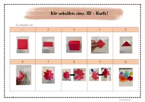 Vorschau - Mal- und Bastelvorlagen - Pop-up Karte - 3D Blumen - Seite 2