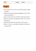 Vorschau - Arbeitsblätter - Text zu Paris + 6 Fragen zum Text - Seite 2