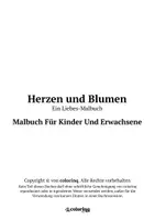 Vorschau - Arbeitsblätter - Herzen Und Blumen ➜ Ausmalbilder (56 Malvorlagen) - Seite 1