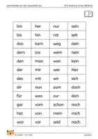 Vorschau - Arbeitsblätter - Häufigkeitswörter - 215 wichtige, kleine Wörter - Seite 3