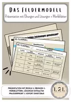 Vorschau - Präsentationen/Tafelbilder - Feldermodell - Präsentation mit Regeln, Übungen, Lösungen und Merkblätter - Deckblatt