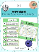 Vorschau - Spiele - Würfelspiel zum Einmaleins + Tafelkarten - Deckblatt