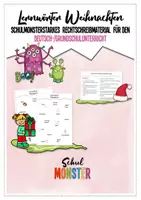Vorschau - Arbeitsblätter - Schulmonsterstarke Lernwörter: Weihnachten - Deckblatt