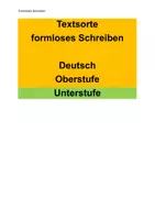 Vorschau - Arbeitsblätter - Formloses Schreiben (Beschwerdebrief/fehlerhaft) - Deckblatt