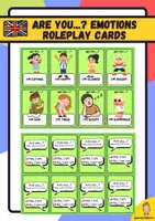 Vista previa - Unidades / Secuencias / Situaciones de Aprendizaje - Are you..? Roleplay Emotions cards - Portada