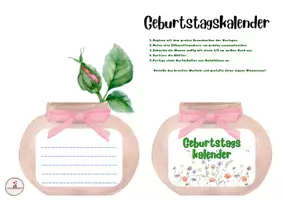Vorschau - Mal- und Bastelvorlagen - Geburtstagskalender Muttertag Vatertag Geschenk - Seite 2