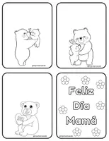 Vista previa - Hojas de trabajo - Pack / Paquete día de la madre: actividades y manualidades - página 3