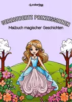 Vorschau - Mal- und Bastelvorlagen - Verzauberte Prinzessinnen ➜ Ausmalbilder (51 Malvorlagen) - Prinzessinnen - Deckblatt