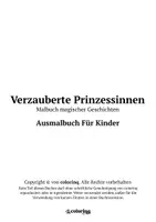 Vorschau - Mal- und Bastelvorlagen - Verzauberte Prinzessinnen ➜ Ausmalbilder (51 Malvorlagen) - Prinzessinnen - Seite 1