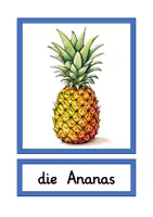 Vorschau - Bildkarten - Tafelkarten Obst in A4 und A5 - Seite 1