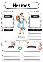 Vorschau - Arbeitsblätter - Steckbrief Hermes - Griechische Götter - Seite 1