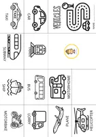 Vista previa - Manualidades / Dibujos para colorear - Vehicles minibook - página 2