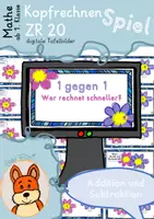 Vorschau - Spiele - Kopfrechnen Addition Subtraktion ZR20 Spiel - 1 gegen 1 digital - Deckblatt