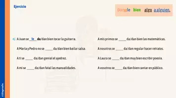 anteprima - Materiale di supporto/inclusione - Dársele bien algo a alguien - Infografica in spagnolo - Pagina 2
