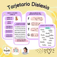 Vista previa - Hojas de trabajo - Tarjetario de dislexia (Junto a @elrinconcitoderaki y @psico_mporienta) - Portada