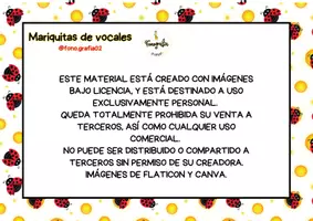 Vista previa - Tarjetas / Manipulativos - Mariquitas de vocales - página 2