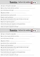 Aperçu - Feuilles d'exercices - Lire et écrire des grands nombres (5ème-6ème) - Page 2