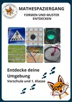 Vorschau - Arbeitsblätter - Mathespaziergang Formen Muster in der Umgebung entdecken - Deckblatt