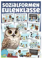 Vorschau - Lehrpläne/Lehrermaterial - Eulenklasse Klassentier Eule Sozialformen Tafeltransparenz - Deckblatt