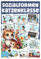 Vorschau - Lehrpläne/Lehrermaterial - Katzenklasse Klassentier Katze Sozialformen Grundschule - Deckblatt
