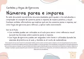 Vista previa - Hojas de trabajo - Números pares e impares - página 1