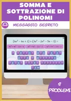 anteprima - Esercizi - Somma e sottrazione di polinomi Digitale e cartaceo - Pagina di copertina