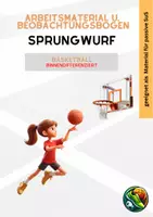 Vorschau - Arbeitsblätter - Basketball Sprungwurf (Arbeitsblätter & Beobachtungsbogen) - Deckblatt