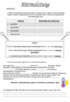 Vorschau - Stundenentwürfe - Wärmeleitung/ Wärmestrahlung/ Wärmeströmung - Deckblatt