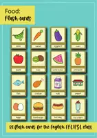 anteprima - Flashcard - Food: 83 Flash Cards / Carte illustrate e con parole (Inglese) - Pagina 1