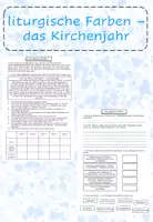 Vorschau - Arbeitsblätter - liturgische Farben - das Kirchenjahr (ev.) - Deckblatt