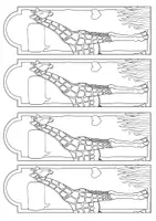 Vorschau - Mal- und Bastelvorlagen - Giraffe / Giraffensprache - DIY Lesezeichen - Seite 2