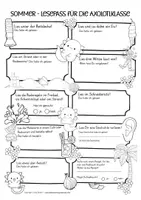 Vorschau - Arbeitsblätter - Axolotlklasse Klassentier Axolotl Sommerferien Lesepass - Seite 2