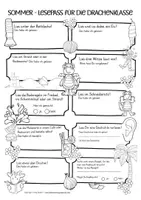 Vorschau - Arbeitsblätter - Drachenklasse Klassentier Drache Sommerferien Lesepass - Seite 2
