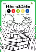 Vorschau - Arbeitsblätter - Malen nach Zahlen bis FÜNF (5) 🎨🦙 - Seite 2