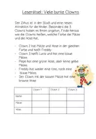 Vorschau - Arbeitsblätter - Leserätsel "Zirkus" / Logicals - Seite 2