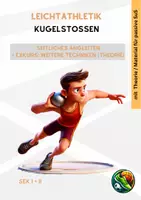 Vorschau - Arbeitsblätter - Kugelstoßen (seitliches Angleiten) - Leichtathletik - Deckblatt