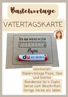 Vorschau - Mal- und Bastelvorlagen - Bastelvorlage Vatertagskarte Duplo - Deckblatt