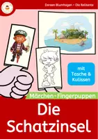Vorschau - Arbeitsblätter - Die Schatzinsel - Verlorene Insel - Fingerpuppen zur Geschichte von Robert Louis Stevenson - Deckblatt