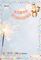 Vorschau - Lehrpläne/Lehrermaterial - Organisation: Geburtstag - Geburtstagskarte von der Klasse + Hausaufgaben-Frei-Gutscheine - Seite 1