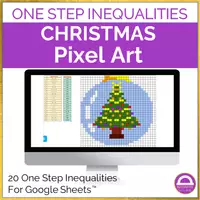 anteprima - Esercizi - Disequazioni di primo grado Pixel Art Natale - Pagina di copertina