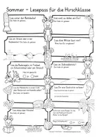 Vorschau - Arbeitsblätter - Hirschklasse Sommerferien Lesepass Klassentier Hirsch - Seite 2