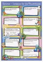 Vorschau - Arbeitsblätter - Pfauklasse Sommerferien Lesepass Klassentier Pfau - Seite 1