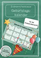 Vorschau - Anderer Materialtyp - Erdmännchenklasse - Geburtstagskalender / Geburtstagsübersicht - Deckblatt