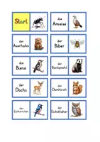 Vorschau - Spiele - Domino heimische Tiere - Deckblatt