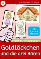 Vorschau - Arbeitsblätter - Goldlöckchen und die drei Bären - Fingerpuppen zum Märchen - Deckblatt