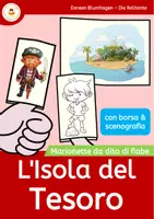 anteprima - Materiale per pittura e bricolage - L'Isola del Tesoro - Pupazzi dito - Marionetta - Favola - Pagina di copertina