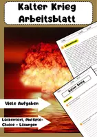 Vorschau - Arbeitsblätter - Kalter Krieg umfangreiches Arbeitsblatt - Deckblatt