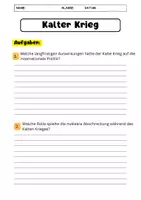 Vorschau - Arbeitsblätter - Kalter Krieg umfangreiches Arbeitsblatt - Seite 1