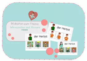 Vorschau - Fördermaterial/Inklusion - Monate und Jahreszeiten in Gebärdensprache - Deckblatt