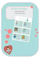 Vorschau - Poster - Geburtstagskalender mit Monaten in der Gebärdensprache - Deckblatt
